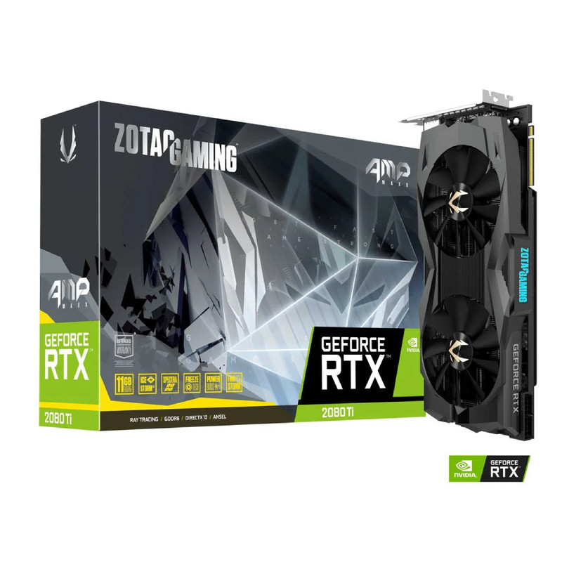 Zotac Gaming GeForce RTX 2080Ti AMP Maxx 11GB GDDR6 Graphics Card - كرت الشاشة